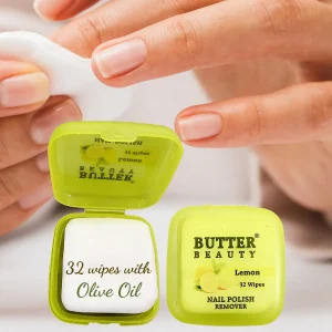 Nail paint remover wipes with Olive Oil