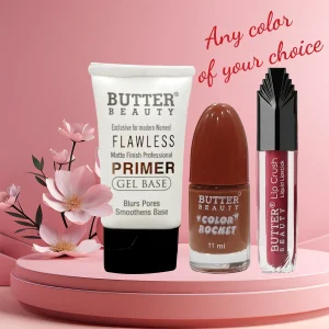 primer nail paint lip color combo